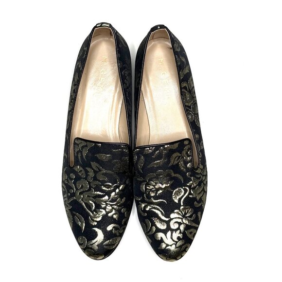 M. Gemi The Petalo in Black and Gold Brocade Size 40 / 10 - Picture 9 of 9